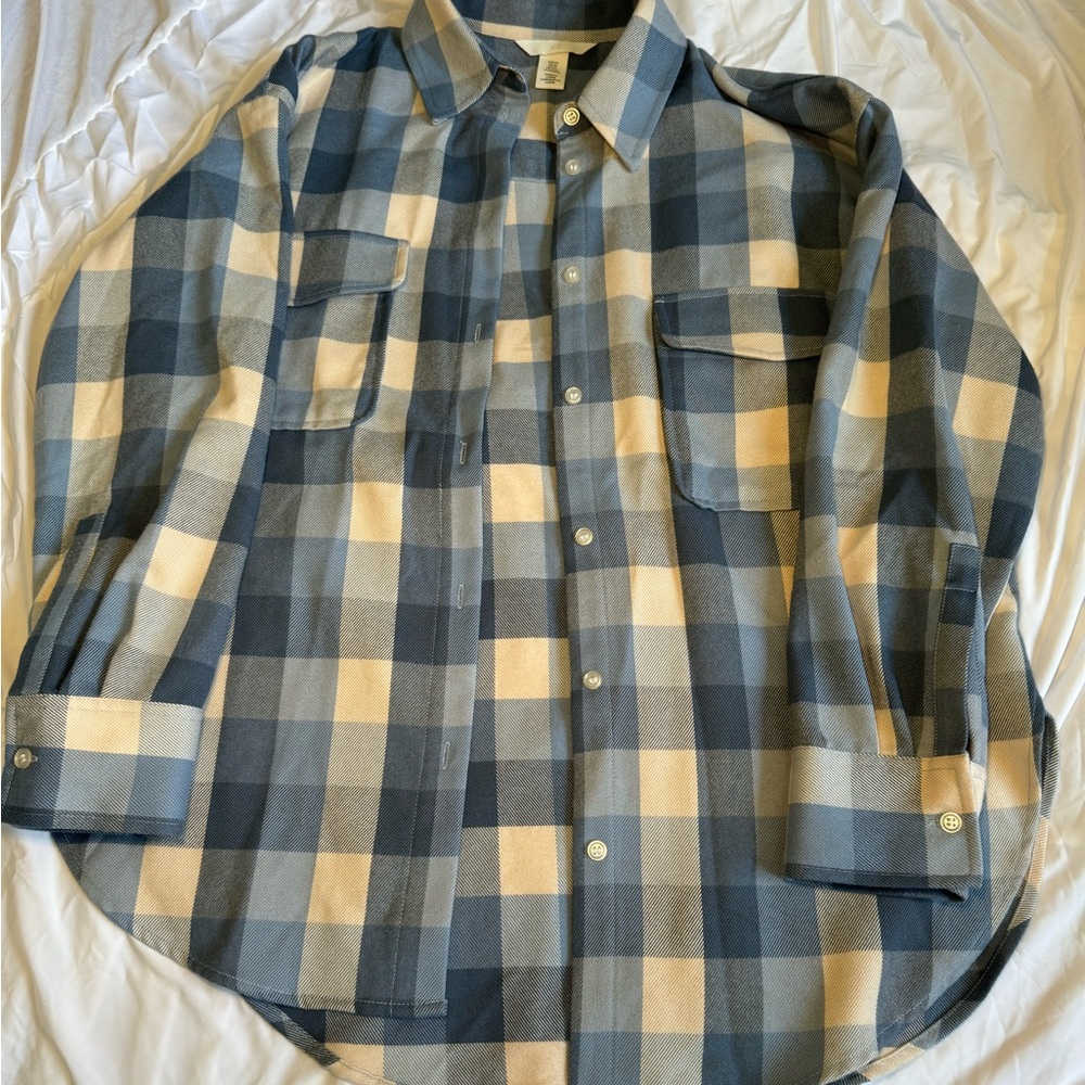 OVERSIZED BLUE FLANNEL